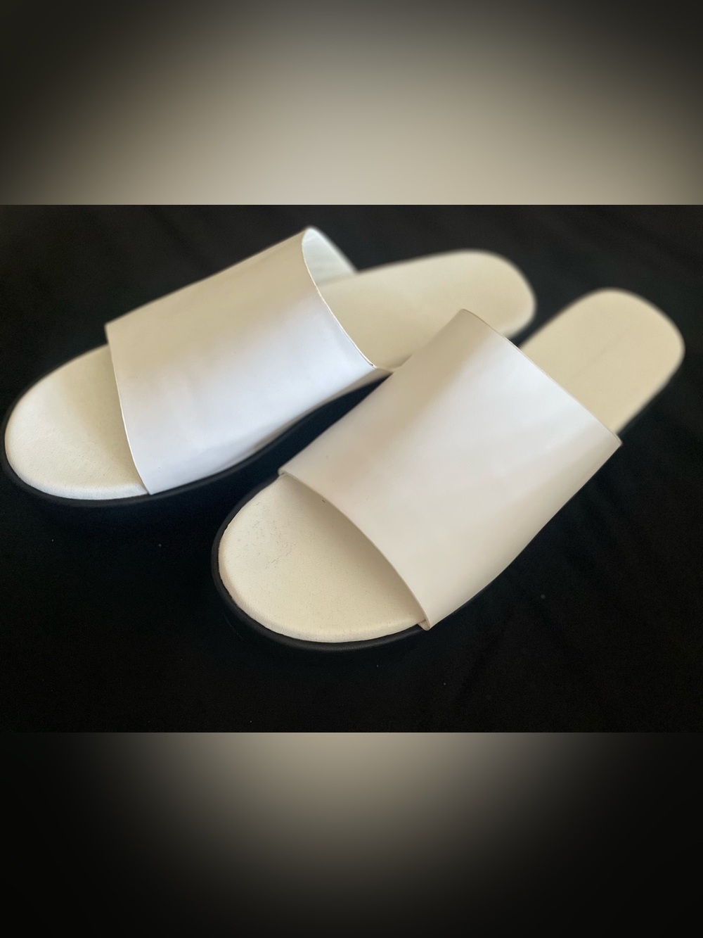 Princess Polly White Platform Wedge Slides